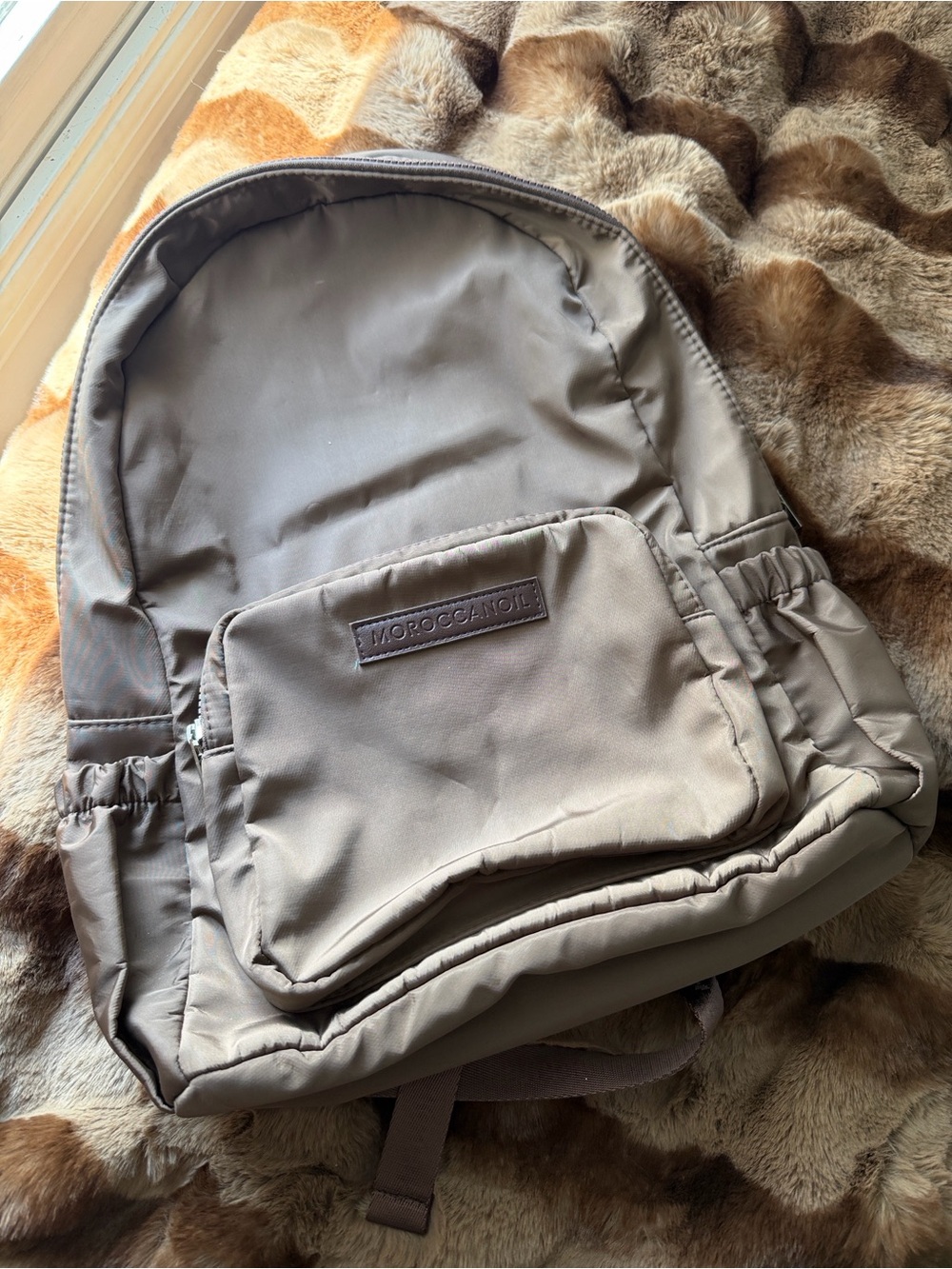 Moroccanoil Taupe Nylon Everyday Backpack